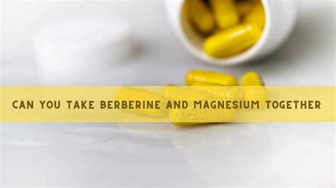 22 . . Can you take berberine and magnesium together